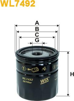 WIX Filters WL7492 - Масляный фильтр autospares.lv