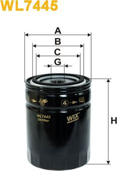WIX Filters WL7445 - Масляный фильтр autospares.lv