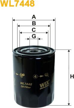 WIX Filters WL7448 - Масляный фильтр autospares.lv