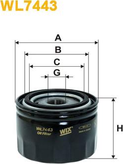 WIX Filters WL7443 - Масляный фильтр autospares.lv