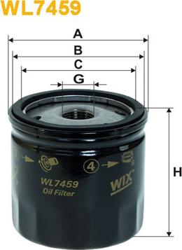 WIX Filters WL7459 - Масляный фильтр autospares.lv