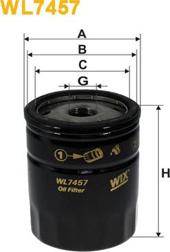 WIX Filters WL7457 - Масляный фильтр autospares.lv