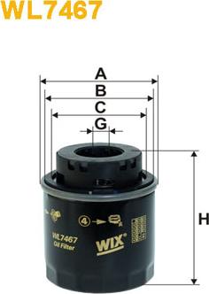 WIX Filters WL7467 - Масляный фильтр autospares.lv