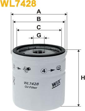 WIX Filters WL7428 - Масляный фильтр autospares.lv