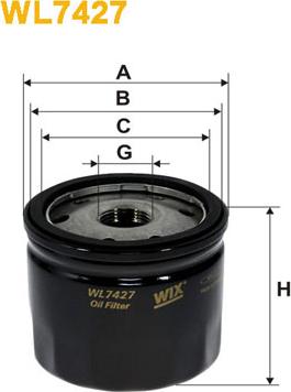 WIX Filters WL7427 - Масляный фильтр autospares.lv