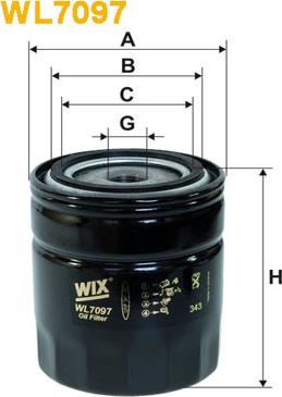 WIX Filters WL7097 - Масляный фильтр autospares.lv