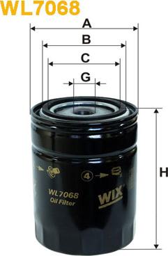 WIX Filters WL7068 - Масляный фильтр autospares.lv