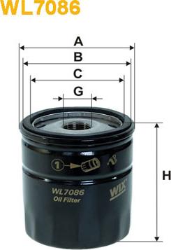 WIX Filters WL7086 - Масляный фильтр autospares.lv