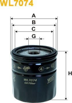 WIX Filters WL7074 - Масляный фильтр autospares.lv