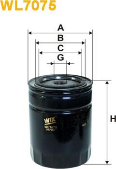 WIX Filters WL7075 - Масляный фильтр autospares.lv