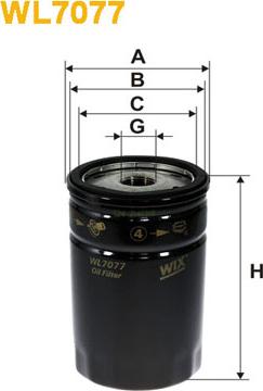 WIX Filters WL7077 - Масляный фильтр autospares.lv