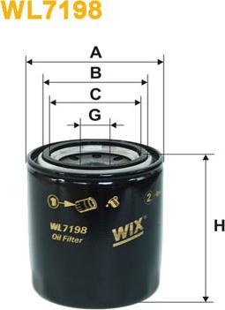 WIX Filters WL7198 - Масляный фильтр autospares.lv