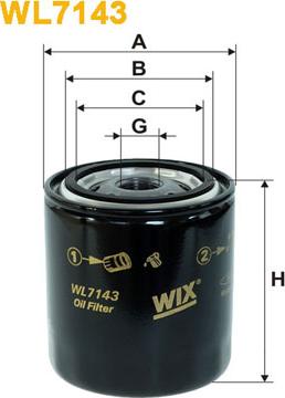 WIX Filters WL7143 - Масляный фильтр autospares.lv