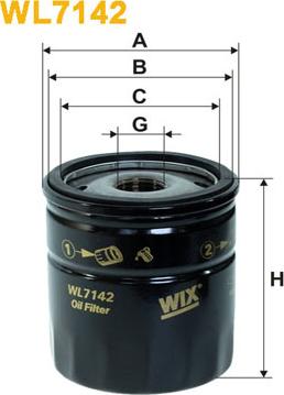 WIX Filters WL7142 - Масляный фильтр autospares.lv