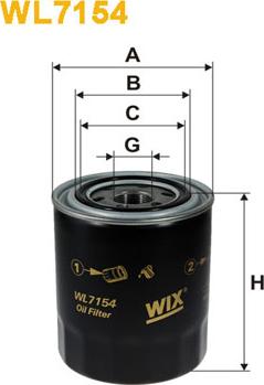WIX Filters WL7154 - Масляный фильтр autospares.lv