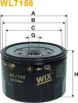WIX Filters WL7156 - Масляный фильтр autospares.lv
