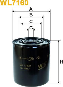 WIX Filters WL7160 - Масляный фильтр autospares.lv