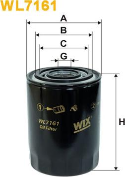 WIX Filters WL7161 - Масляный фильтр autospares.lv