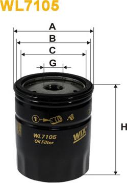 WIX Filters WL7105 - Масляный фильтр autospares.lv
