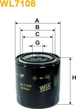 WIX Filters WL7108 - Масляный фильтр autospares.lv