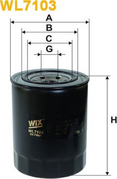 WIX Filters WL7103 - Масляный фильтр autospares.lv