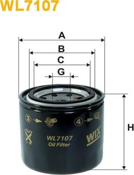 WIX Filters WL7107 - Масляный фильтр autospares.lv