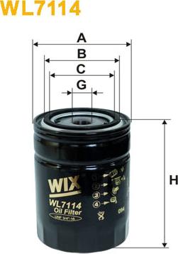 WIX Filters WL7114 - Масляный фильтр autospares.lv