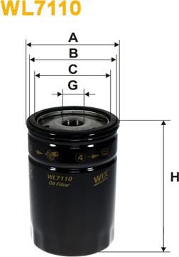 WIX Filters WL7110 - Масляный фильтр autospares.lv