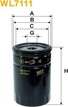 WIX Filters WL7111 - Масляный фильтр autospares.lv