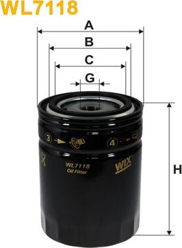 WIX Filters WL7118 - Масляный фильтр autospares.lv