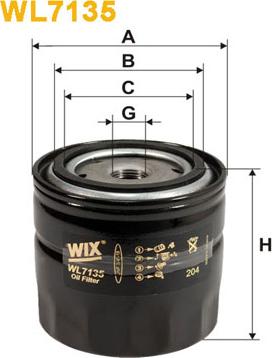 WIX Filters WL7135 - Масляный фильтр autospares.lv