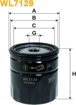 WIX Filters WL7129 - Масляный фильтр autospares.lv