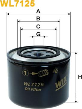 WIX Filters WL7125 - Масляный фильтр autospares.lv