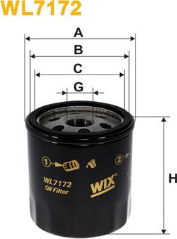 WIX Filters WL7172 - Масляный фильтр autospares.lv