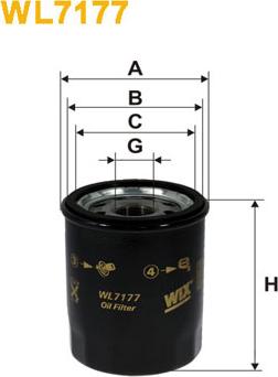 WIX Filters WL7177 - Масляный фильтр autospares.lv