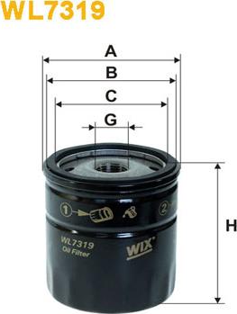 WIX Filters WL7319 - Масляный фильтр autospares.lv