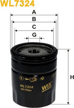 WIX Filters WL7324 - Масляный фильтр autospares.lv