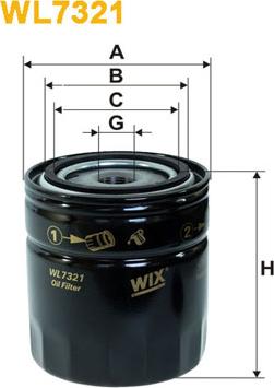 WIX Filters WL7321 - Масляный фильтр autospares.lv