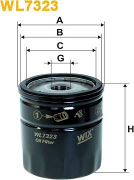 WIX Filters WL7323 - Масляный фильтр autospares.lv