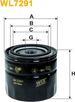 WIX Filters WL7291 - Масляный фильтр autospares.lv