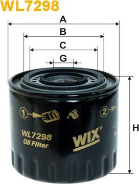 WIX Filters WL7298 - Масляный фильтр autospares.lv