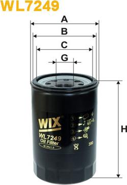 WIX Filters WL7249 - Масляный фильтр autospares.lv