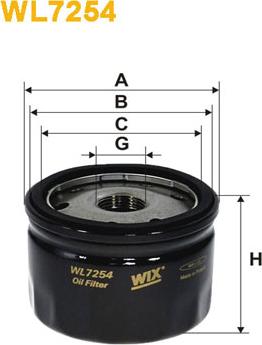 WIX Filters WL7254 - Масляный фильтр autospares.lv
