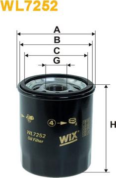 WIX Filters WL7252 - Масляный фильтр autospares.lv