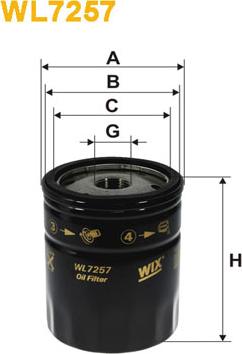 WIX Filters WL7257 - Масляный фильтр autospares.lv