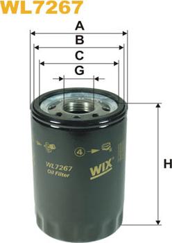 WIX Filters WL7267 - Масляный фильтр autospares.lv