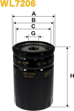 WIX Filters WL7206 - Масляный фильтр autospares.lv