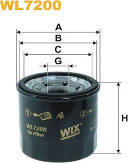 WIX Filters WL7200 - Масляный фильтр autospares.lv