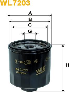 WIX Filters WL7203 - Масляный фильтр autospares.lv