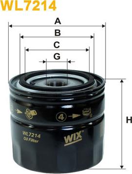 WIX Filters WL7214 - Масляный фильтр autospares.lv
